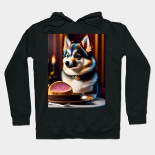 Luxurious Pomsky Puppy Dines in Style at High-End Restaurant Hoodie